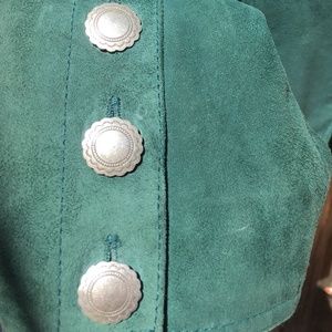 Double D Ranch Large Women's Green Leather Jacket